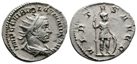 Volusian, 251-253 AD. AR Antoninianus (21mm, 3.75 g.). Rome, late 252 AD. IMP C C VIB VOLVSIANVS AVG Radiate, draped, and cuirassed bust right Rev. VI...