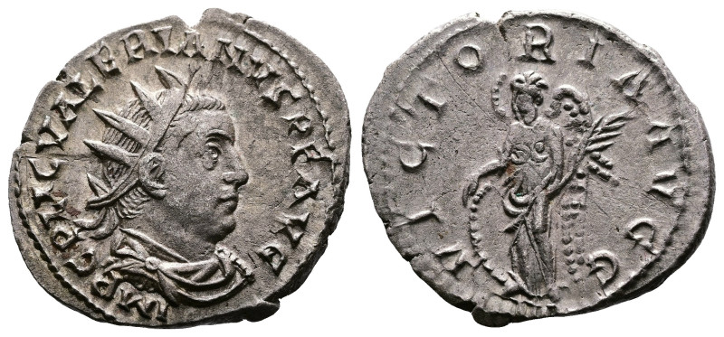Valerian I, 253-260 AD. AR Antoninianus (23mm, 3,77g.). Rome, 255-256 AD. IMP C ...