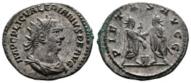 Valerian I, 253-260 AD. AR Antoninianus (21 mm, 3,44 g.), Samosata, circa 256-260 AD. IMP C P LIC VALERIANVS P F AVG Radiate, draped and cuirassed bus...