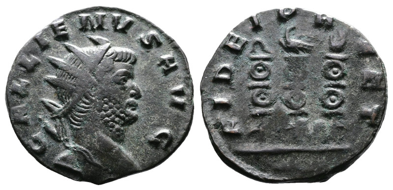 Gallienus, 253-268 AD. Bilon Antoninianus (19mm, 2,66 g.). Rome. 262 AD. GALLIEN...