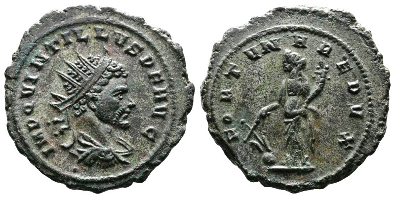 Quintillus, 270 AD. Silvered Bronze Antoninianus (23 mm, 4,11 g.). Cyzicus, Sept...