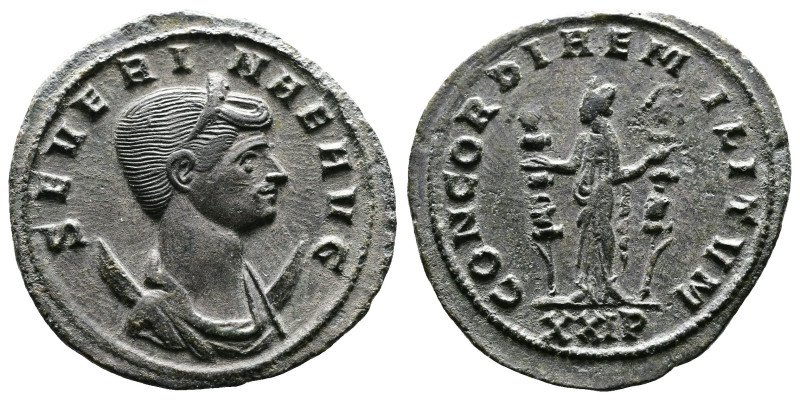 Severina, wife of Aurelian. AE Antoninianus (23mm, 3,20 g.). Siscia mint. Struck...