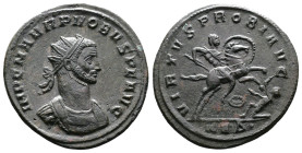 Probus, 276-282 AD. AE Antoninianus (23mm, 3,73 g.). Serdica, 278-282 AD. IMP C M AVR PROBVS P F AVG, radiate, cuirassed bust of Probus right. Rev. VI...