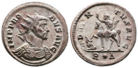 Probus, 276-282 AD. Silvered Bronze Antoninianus (23 mm, 3,23 g.). Rome, 278 AD. IMP PROBVS AVG, radiate and cuirassed bust of Probus to right. Rev. A...