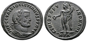 Diocletian, 284-305 AD. AE Follis (27 mm, 7,60 g.). Heraclea, 297-298 AD. IMP C C VAL DIOCLETIANVS P F AVG Laureate head of Diocletian to right. Rev. ...