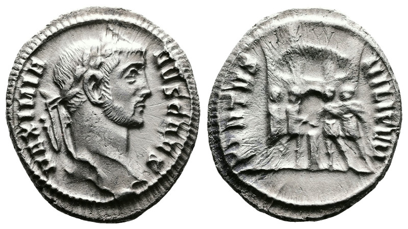 Galerius as Caesar, 293-305 AD. AR Argenteus (20 mm, 3,42 g.). Rome, 294 AD. MAX...