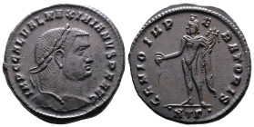 Galerius Maximianus, 305-311 AD. AE Follis (26mm, 8,87g.). Heraclea, 308-309 AD. IMP C GAL VAL MAXIMIANVS P F AVG, laureate bust of Galerius to right....