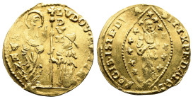 Venice (Venezia). Ludovico Manin, 1789-1797. Gold Zecchino (21mm, 3,44g.). LVDOV MANIN• - S•M•VENET St. Mark standing right, holding book of Gospels i...