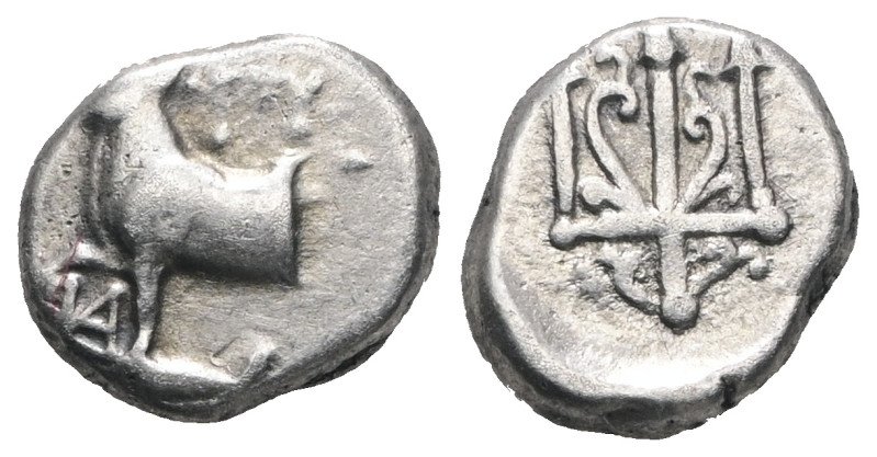 THRACE. Byzantium. Ca. 387-340 BC. AR hemidrachm. Weight 1,86 gr - Diameter 10 m...