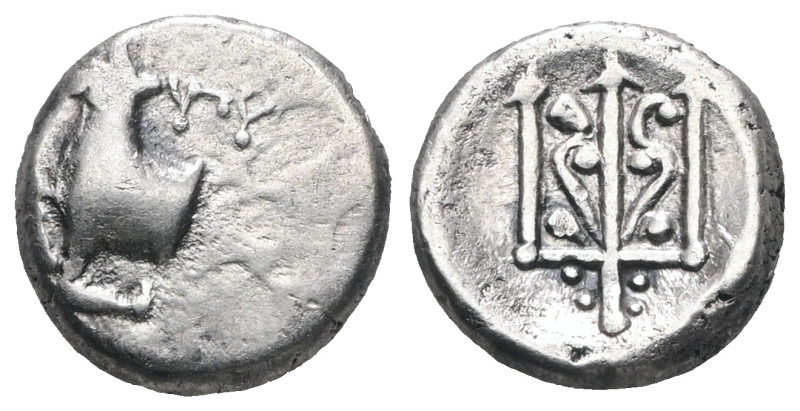 THRACE. Byzantium. Ca. 387-340 BC. AR hemidrachm. Weight 1,92 gr - Diameter 10 m...