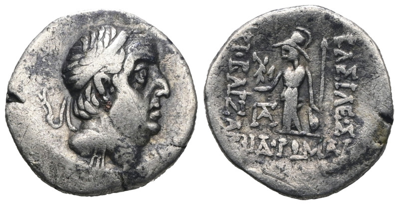 Kings of Cappadocia. Ariobarzanes I Philoromaios AR Drachm. Dated Year 22 (74/3 ...