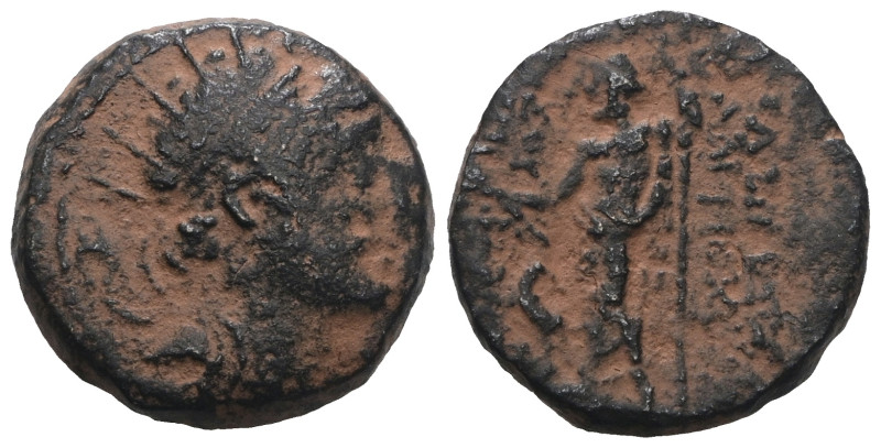 Seleukid Kingdom. Antiochos IV Epiphanes. 175-164 B.C. Æ. Artificial sandpatina....