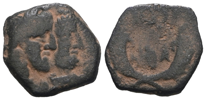 KINGS OF NABATEA. Aretas IV with Shaqilath I, 9 BC-40 AD. AE. Artificial sandpat...