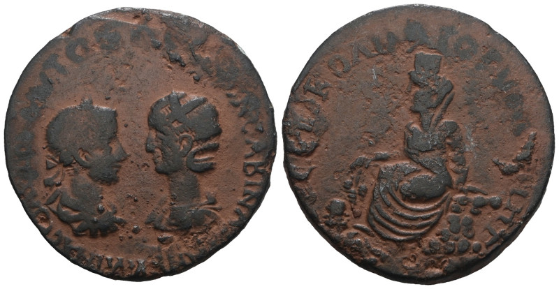 MESOPOTAMIA, Singara. Gordian III, with Tranquillina. AD 238-244. Æ . Artificial...