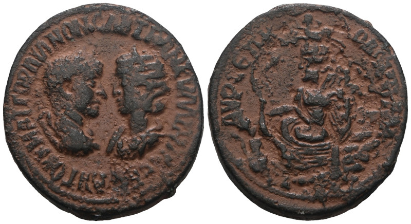 MESOPOTAMIA, Singara. Gordian III, with Tranquillina. AD 238-244. Æ . Artificial...