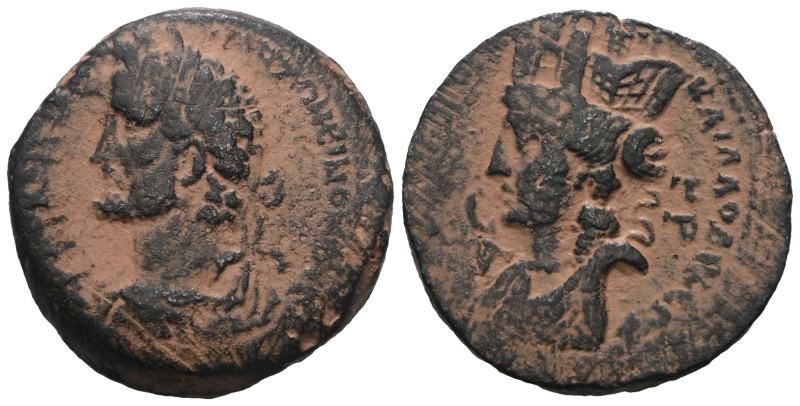 Antoninus Pius Æ Seleucis and Pieria. Laodicea ad Mare, AD 140-141. Artificial s...