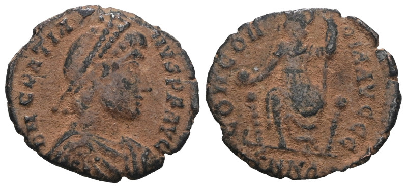 Gratian (367-383). AE Follis.. Artificial sandpatina. Weight 1,74 gr - Diameter ...