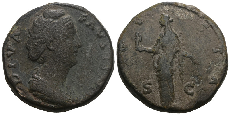 Diva Faustina I AD 140-141. Rome. Weight 26,26 gr - Diameter 29 mm.