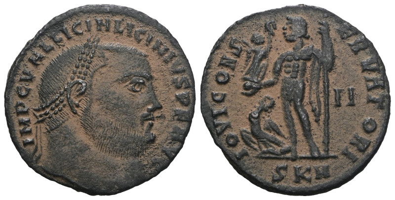 Licinius I. A.D. 308-324. Æ follis. Artificial sandpatina. Weight 3,23 gr - Diam...