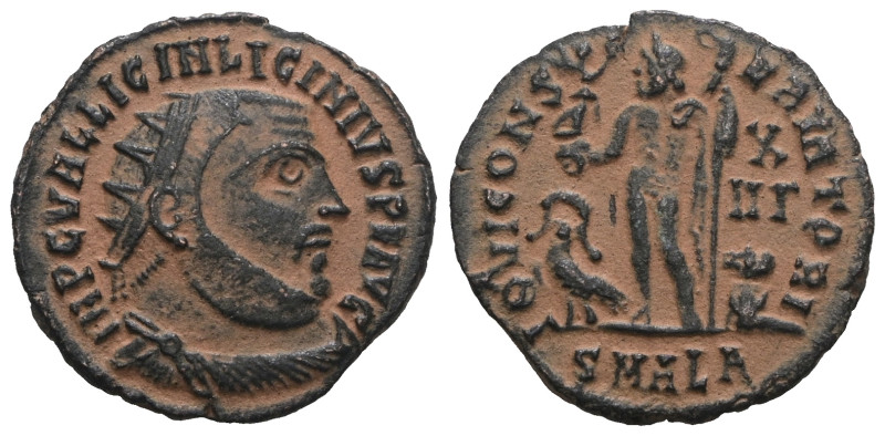 Licinius II. Caesar, A.D. 317-324. Æ follis. Artificial sandpatina. Weight 2,89 ...