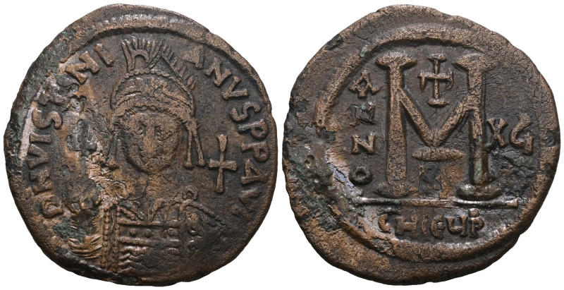 Justinian I AD 527-565. Theoupolis (Antioch). Weight 21,50 gr - Diameter 38 mm.