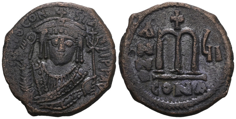 Tiberius II, Constantine, 578-582 AD. AE Follis of Constantinople. Weight 12,56 ...