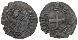 Venice, Michael Steno(1400-1413AD). AR tornesello no date. Obv: +MIChAEL STEN DUX, cross within circular frame. Rev: +VEXILIFER VENETIA , within circu...