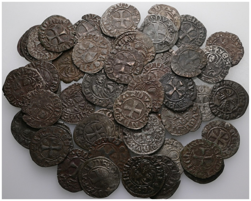 italian states, Venice Tornesello coins Lot of 50 coins variety of doges and typ...