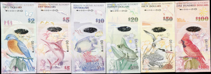 BERMUDA. Lot of (6). Bermuda Monetary Authority. 2, 5, 10, 20, 50, & 100 Dollars...