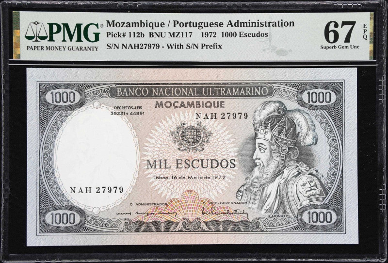 MOZAMBIQUE. Banco Nacional Ultramarino. 1000 Escudos, 1972. P-112b. BNU MZ117. P...