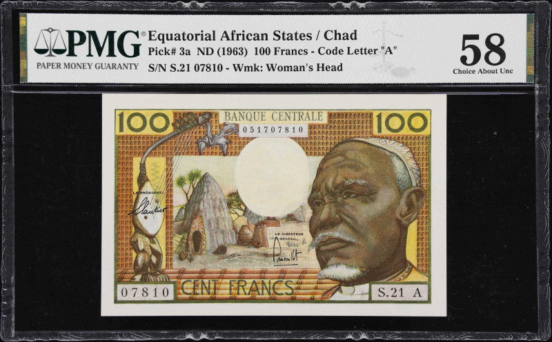 EQUATORIAL AFRICAN STATES. Banque Centrale Etats de l'Afrique Equatoriale. 100 F...