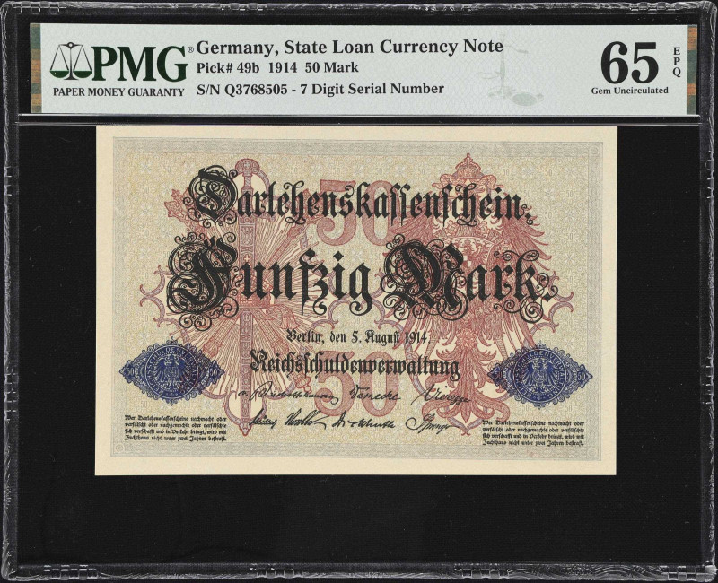 GERMANY. Lot of (3). Mixed Banks. 20 Reichsmark, 20 & 50 Mark, 1914-45. P-187. P...