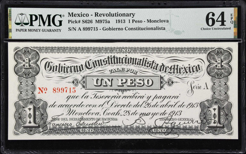 MEXICO--REVOLUTIONARY. Lot of (5). Estado de Chihuahua & Gobierno Constitucional...