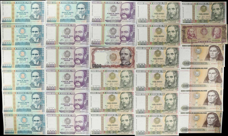 PERU. Lot of (83). Banco Central de Reserva del Peru. Mixed Denominations, 1944-...