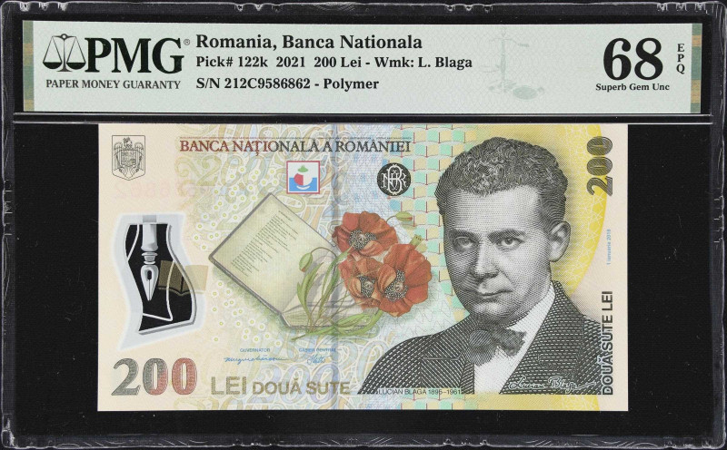 ROMANIA. Lot of (2). Banca Nationala a Romaniei. 200 Lei, 2021. P-122k. Consecut...