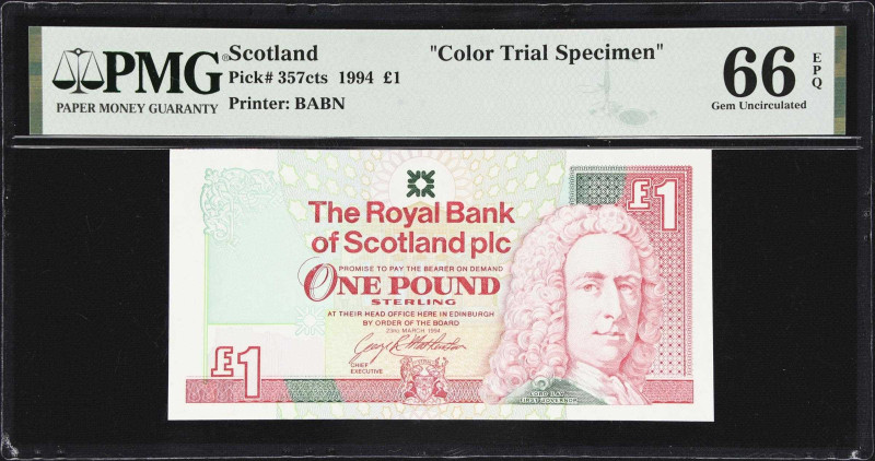 SCOTLAND. Lot of (2). Royal Bank of Scotland PLC. 1 Pound, 1994. P-357cts & 358a...