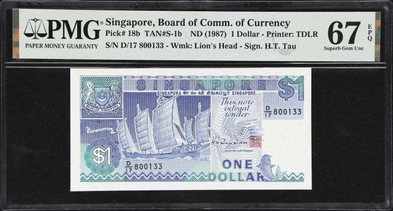 SINGAPORE. Lot of (7). Board of Commissioners of Currency. 1, 2, 5, 10, 50, & 10...