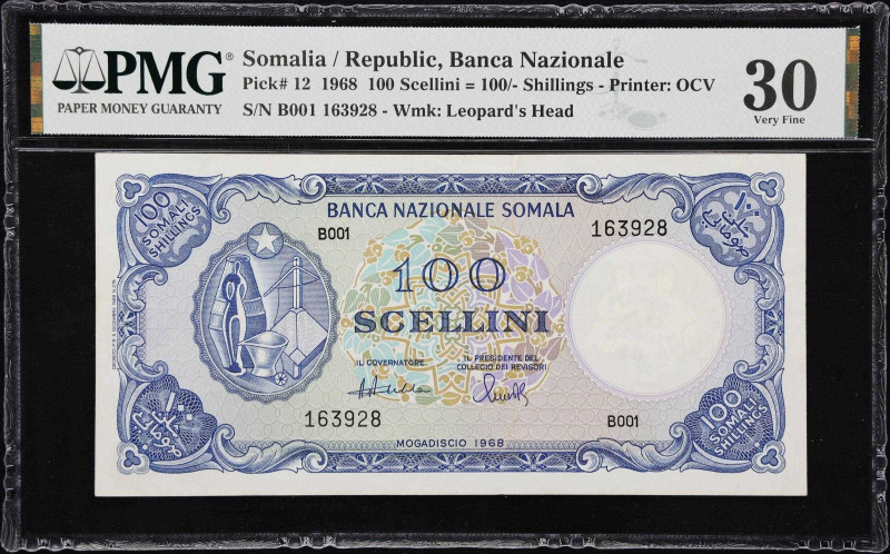 SOMALIA. Banca Nazionale Somala. 100 Scellini = 100 Shillings, 1968. P-12. PMG V...