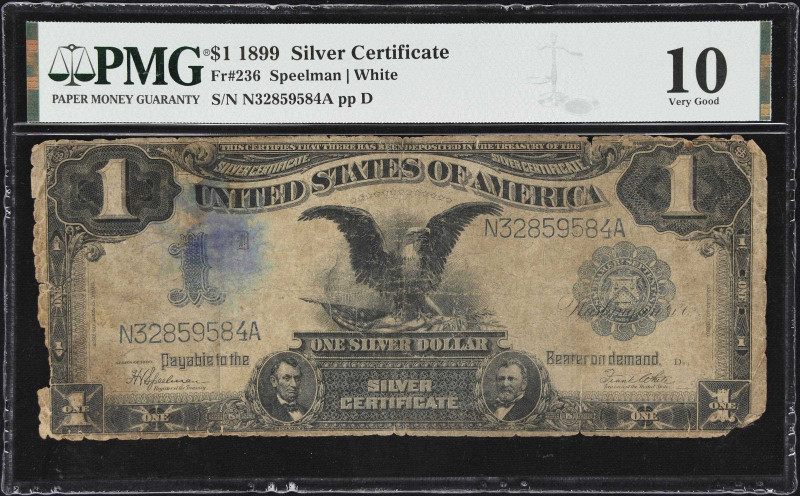 UNITED STATES. Fr. 236. 1899 $1 Silver Certificate. PMG Very Good 10.
PMG Comme...