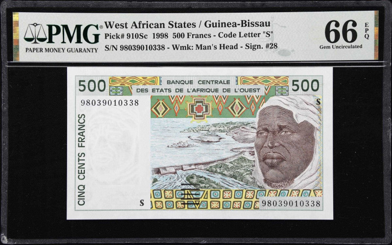 WEST AFRICAN STATES. Lot of (4). Banque Centrale des Etats de l'Afrique de l'Oue...