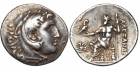 ROYAUME DE MACEDOINE, Alexandre III le Grand (336-323), AR tétradrachme, vers 210-200 av. J.-C., Assos. D/ T. d''Héraclès à d., coiffé de la dépouille...