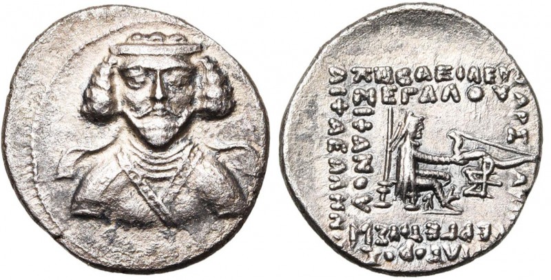 ROYAUME PARTHE, Phraates III (70-57), AR drachme, atelier de la cour. D/ B. diad...