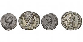 HELENA, lot de 2 folles de Constantinople: 326-327, R/ Securitas; 337-340, R/ Pax.
Superbe