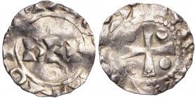 NEDERLAND, DEVENTER, koninklijke munt, Hendrik II (1002-1014), AR denarius. Vz/ REX in het veld. Kz/ Kruis met vier bolletjes in de hoeken. Ilisch 1.5...