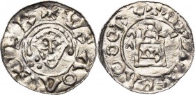 NEDERLAND, FRIESLAND, Godfried met de Baard, hertog van Nederlotharingen (†1069), AR denarius, ca 1060, Mere Civitas (Merum, Fivelgo). Vz/ + VSΛOΛWER ...