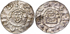 NEDERLAND, FRIESLAND, Godfried met de Baard, hertog van Nederlotharigen (†1069), AR denarius, ca 1060, Mere Civitas (Merum, Fivelgo). Vz/ + VSΛOΛWER (...