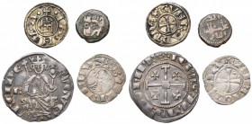 lot de 4 p.: Gênes, République (1139-1339), denier au castel, au nom de Conrad; Sicile, Guillaume II (1166-1189), follaro; Antioche, Bohémond III (114...