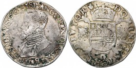 BRABANT, Duché, Philippe II (1555-1598), AR écu Philippe, 1558, Anvers. Au titre de roi d''Angleterre. D/ B. cuir. à g. PHILIPPVS dans la légende. R/ ...