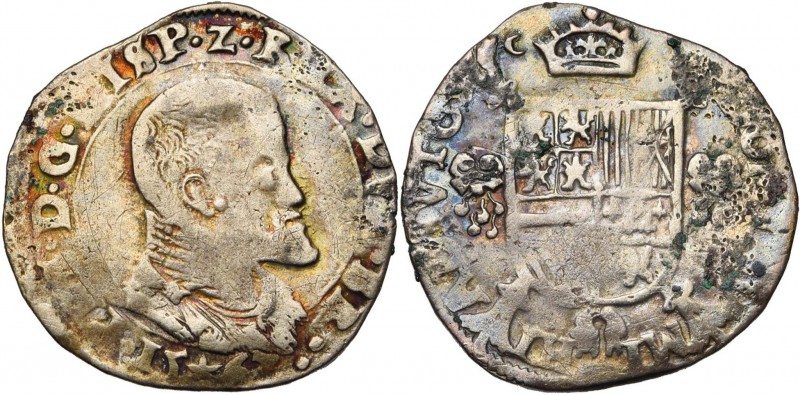 BRABANT, Duché, Philippe II (1555-1598), AR cinquième d''écu Philippe, 1567, Maa...