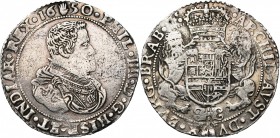BRABANT, Duché, Philippe IV (1621-1665), AR ducaton, 1650, Anvers. Deuxième type. D/ B. dr. et cuir. à d. R/ Ecu couronné, tenu par deux lions. En des...